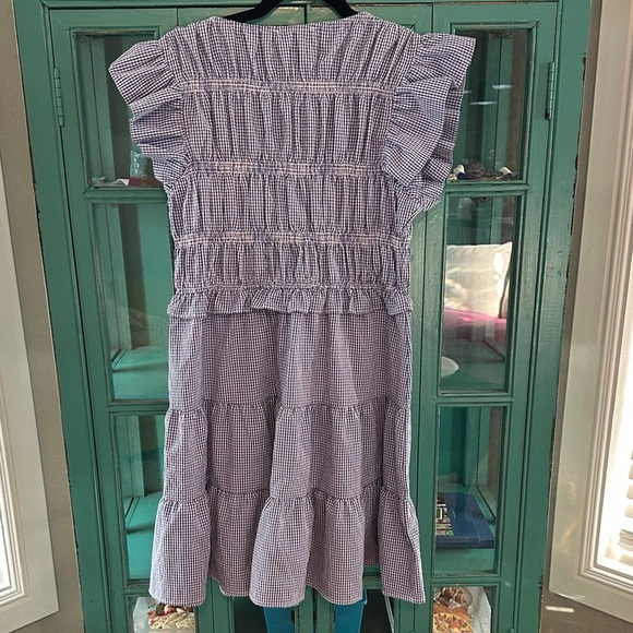 Peach Love Miss Americana Blue Gingham Dress NWT - Picture 6 of 8